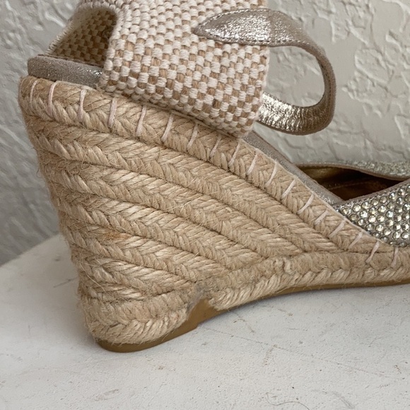 le silla Crystal espadrille peep toe wedges - Picture 12 of 13